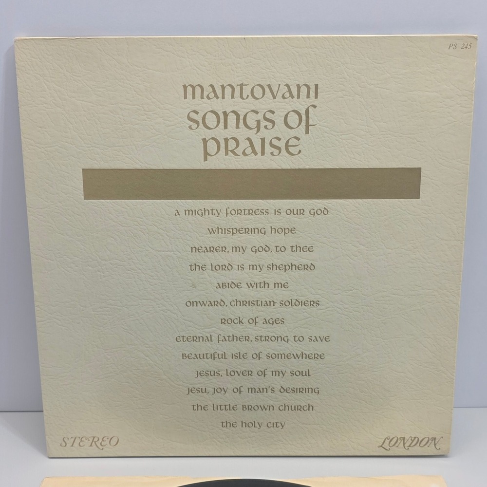 Mantovani Songs of Praise Vinyl LP London PS 245 Stereo FFSS Made in England